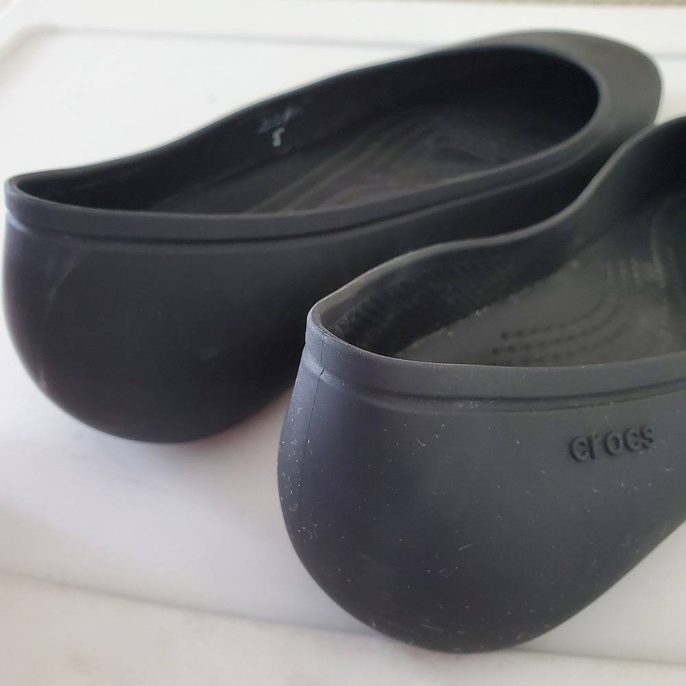 Crocs Brooklyn Black Ballet Flats Womens Size 8 Comfort Slip On Shoes 202184 - Picture 9 of 11